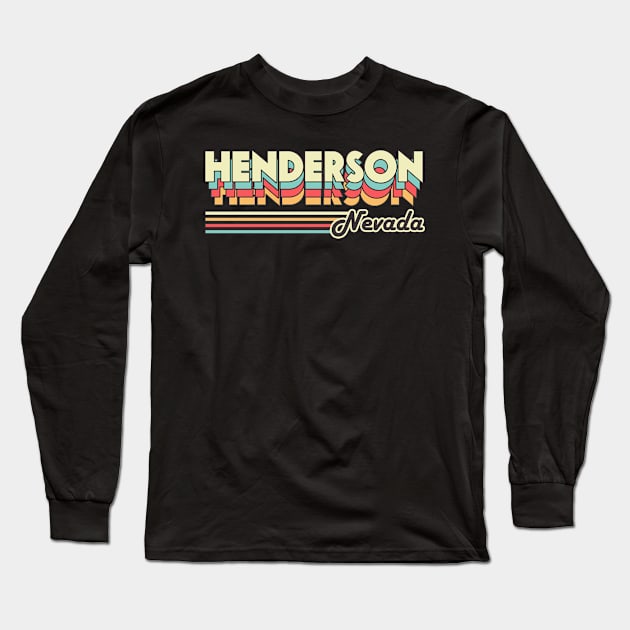 Henderson town retro Long Sleeve T-Shirt by SerenityByAlex